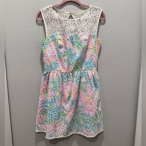 Lilly Pulitzer Lace Overlay Multi-Colored Dress